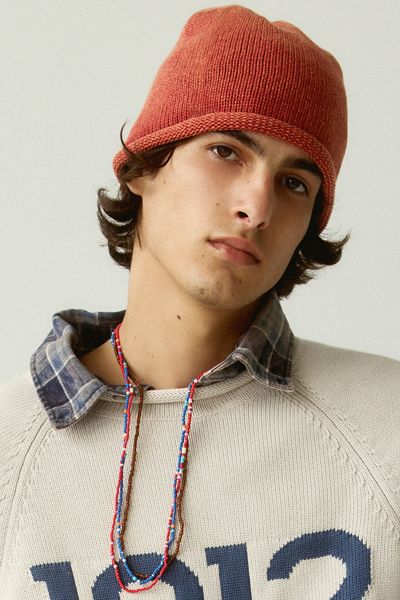 Washed Knit Roll Cuff Beanie