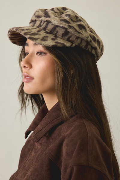 Leopard Pattern Cabbie Hat