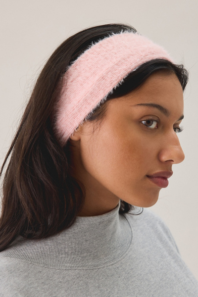 Fluffy Snug Soft Headwrap Headband in Pink, Women's at Urban Outfitters
