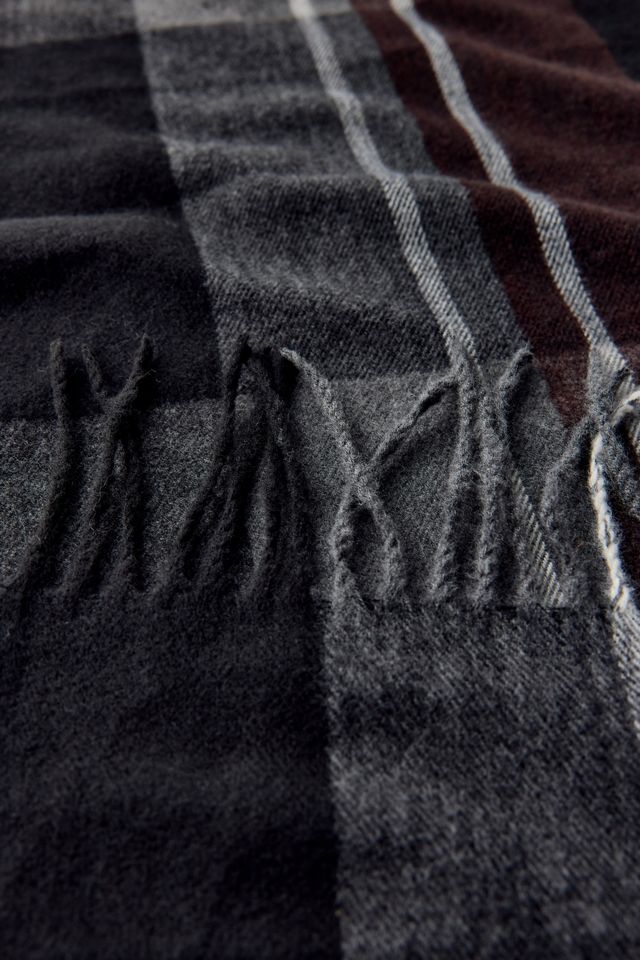 Plaid Fringed Scarf #1
