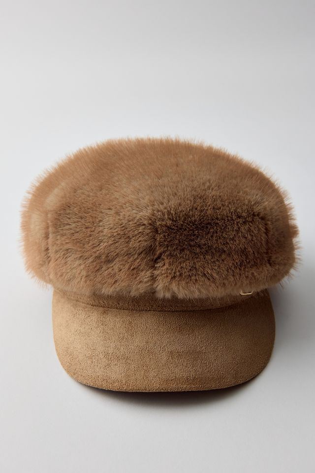 Faux Fur Cabbie Hat #1