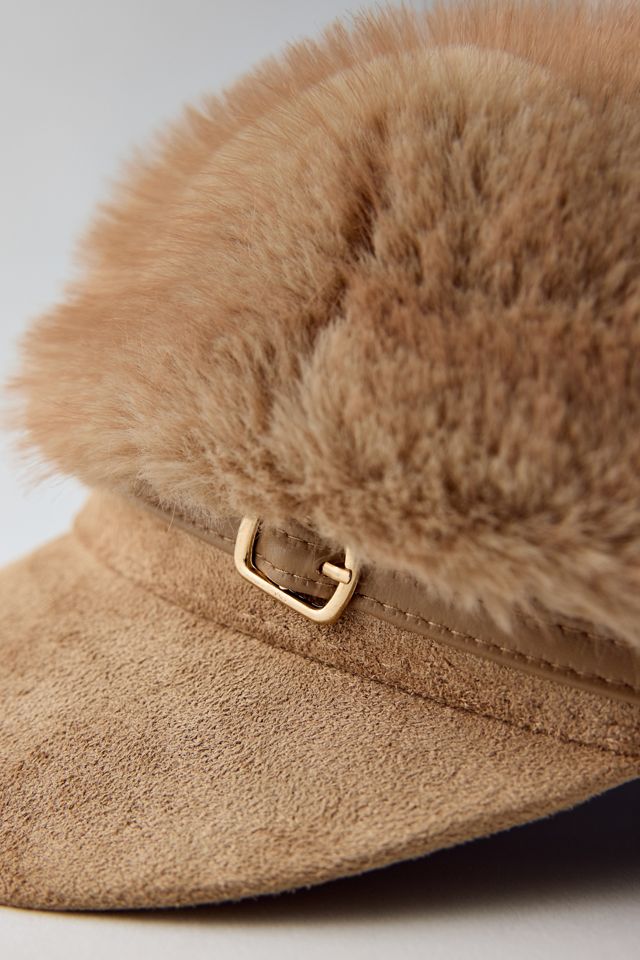 Faux Fur Cabbie Hat #3