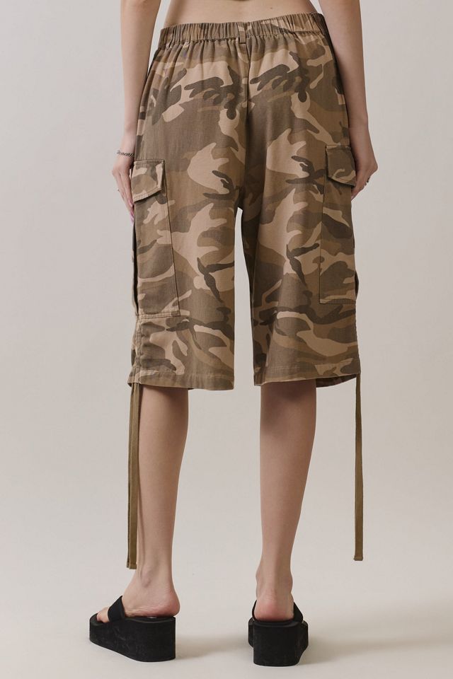 Personal Code Camo Print Washed Bermuda Shorts #4