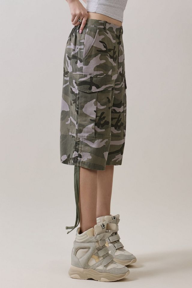 Personal Code Camo Print Washed Bermuda Shorts #3