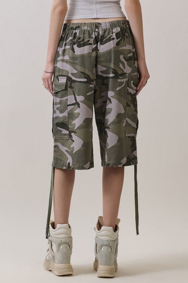 Personal Code Camo Print Washed Bermuda Shorts #4