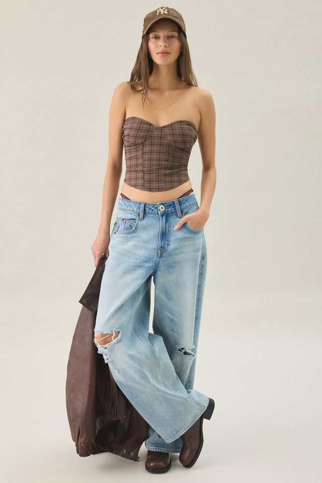 Kimchi Blue Divine Seamed Strapless Bustier Top #2