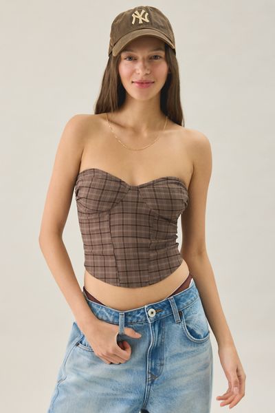 Kimchi Blue Divine Seamed Strapless Bustier Top