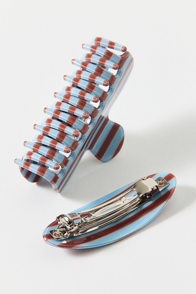 Out From Under Patterned Claw Clip & Barrette Set