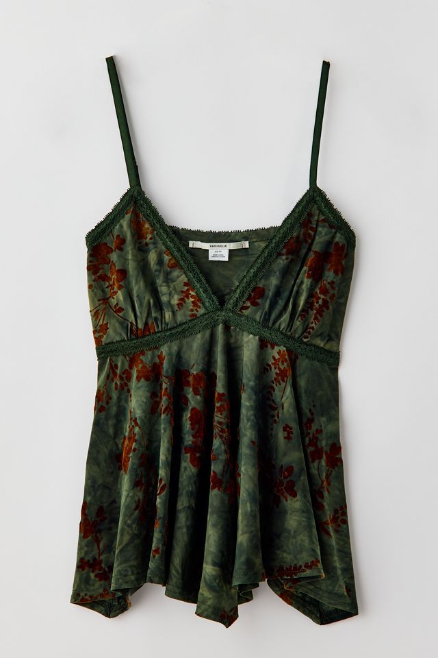 Kimchi Blue Celia Floral Burnout Lace Trim Babydoll Cami #4