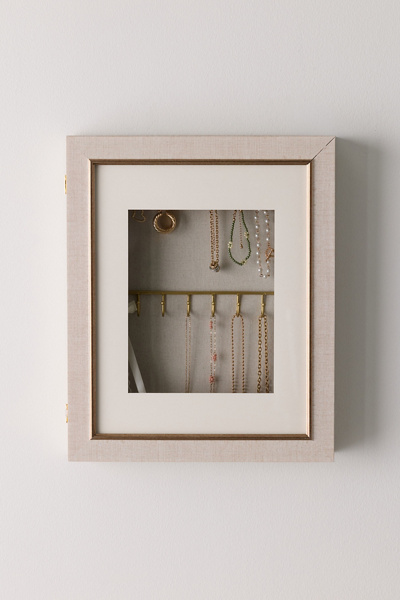 Picture Frame & Jewelry Storage Shadowbox in Ivory at Urban Outfitters