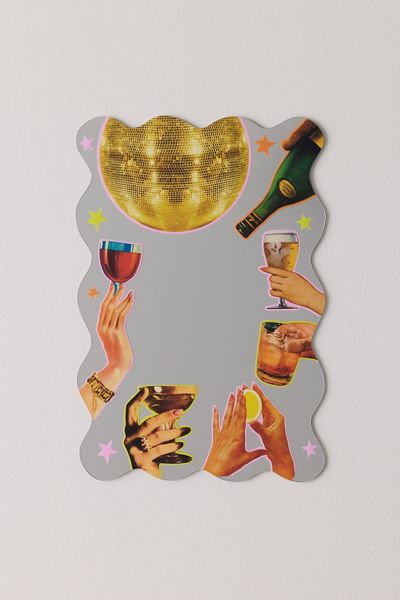 Printed Weird Cheers To Me Wall Mirror