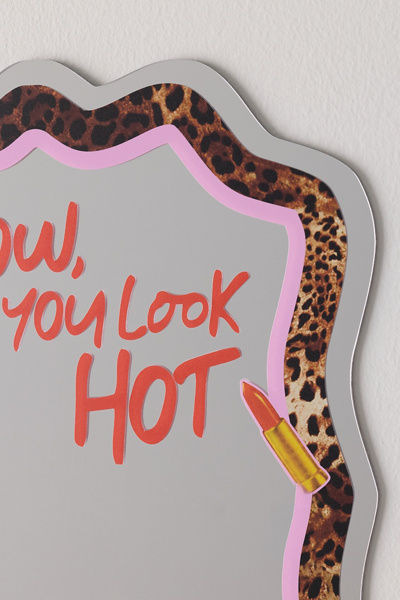 Printed Weird Leopard & Lippy Wall Mirror