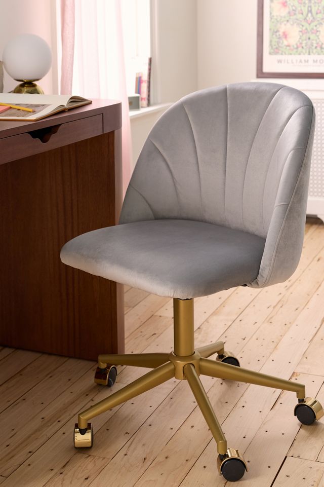 Brielle Adjustable Velvet Desk Chair #1