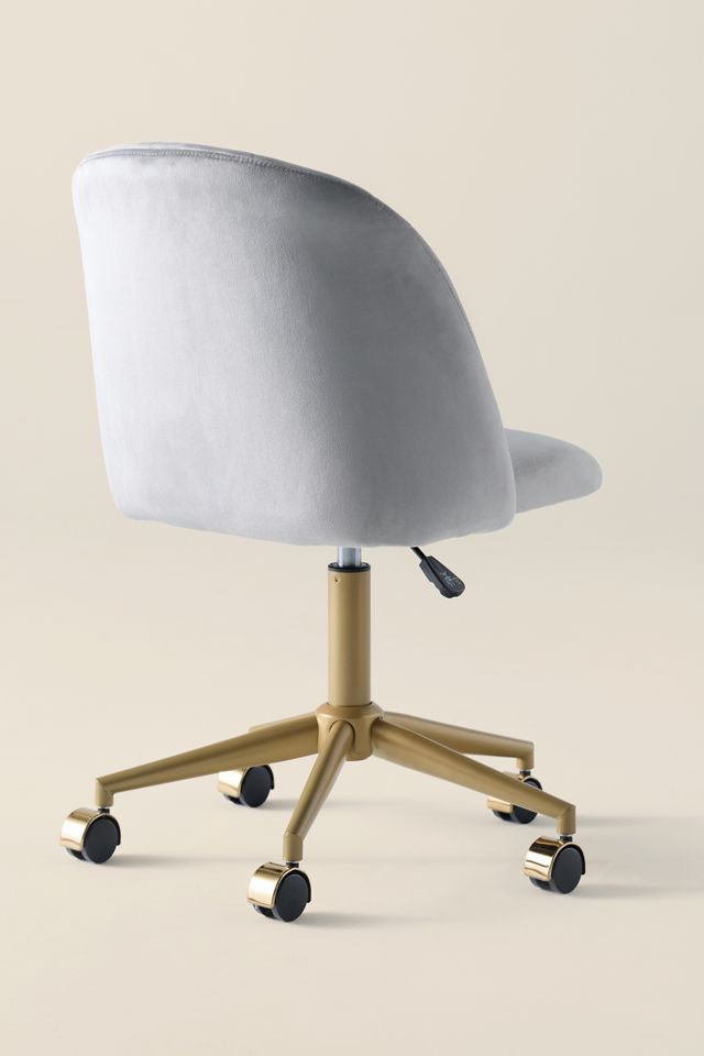 Brielle Adjustable Velvet Desk Chair #2