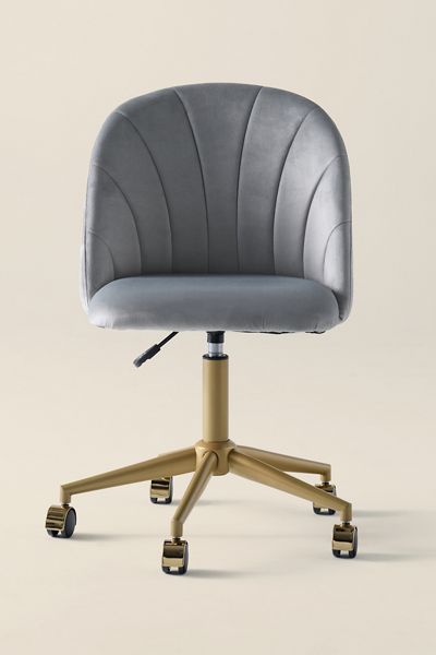 Brielle Adjustable Velvet Desk Chair