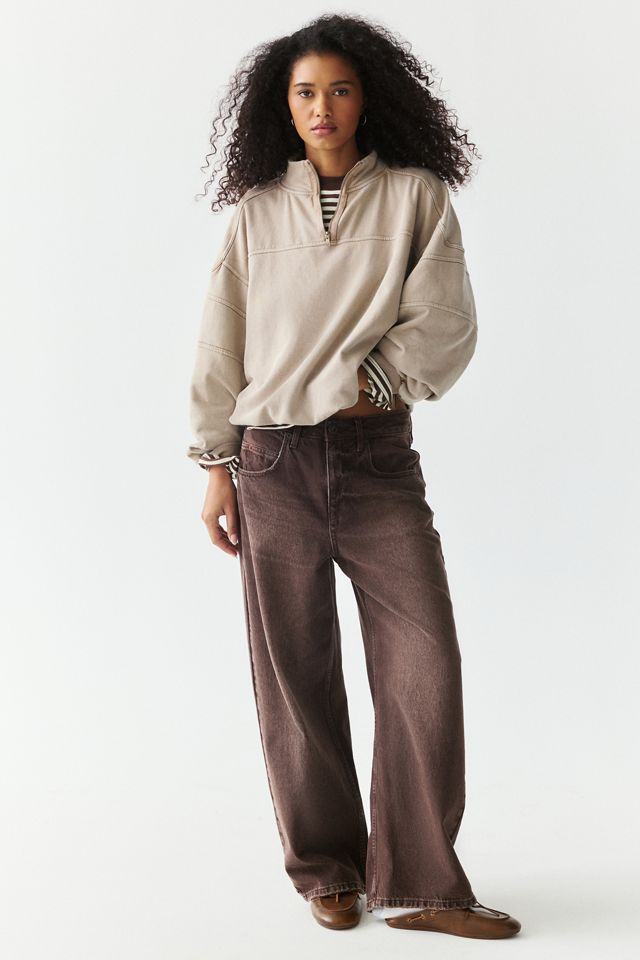 BDG Legacy Vintage Wash Quarter Zip Pullover #1