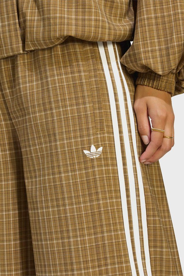 adidas Originals Check Loose Wide Leg Track Pants | Urban Outfitters