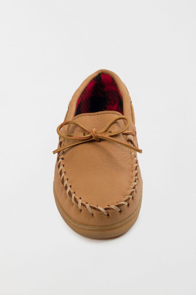 Minnetonka Moosehide Leather Fleece Lined Moccasins #4
