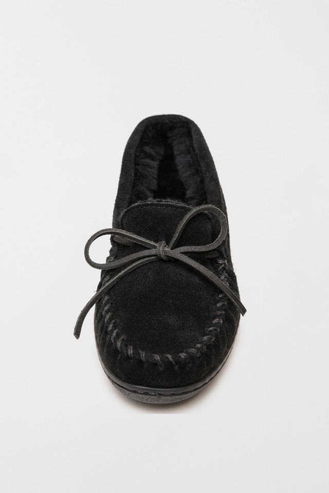 Minnetonka Suede Sheepskin Lined Slippers #1