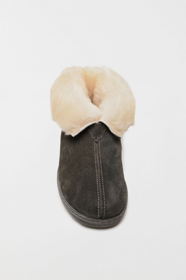 Minnetonka Suede Sheepskin Ankle Boot Slippers #1