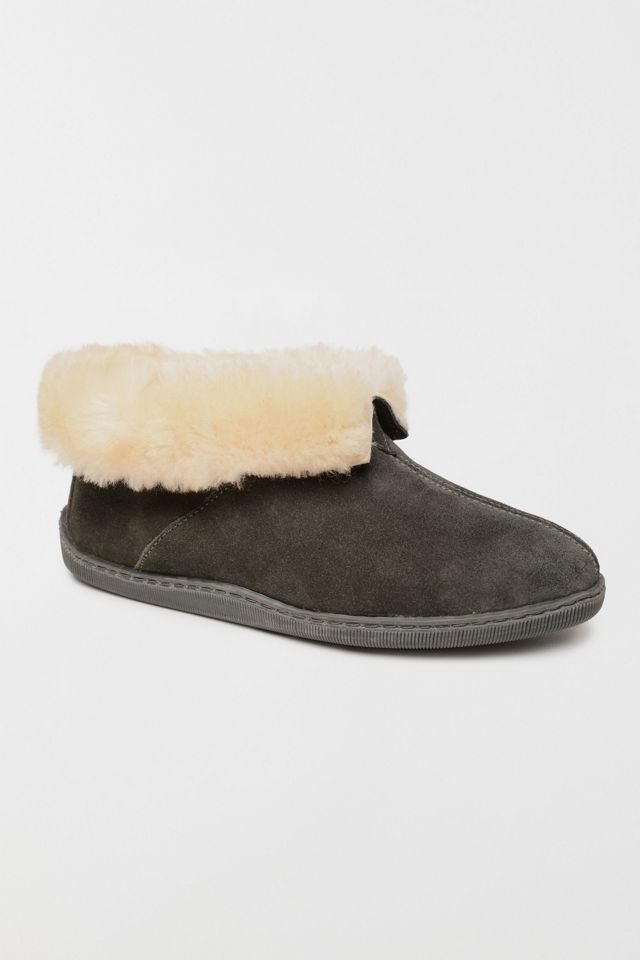 Minnetonka Suede Sheepskin Ankle Boot Slippers #2