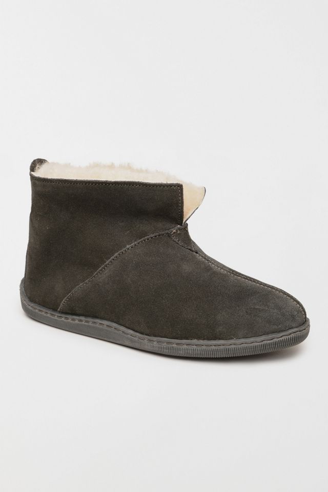 Minnetonka Suede Sheepskin Ankle Boot Slippers #4