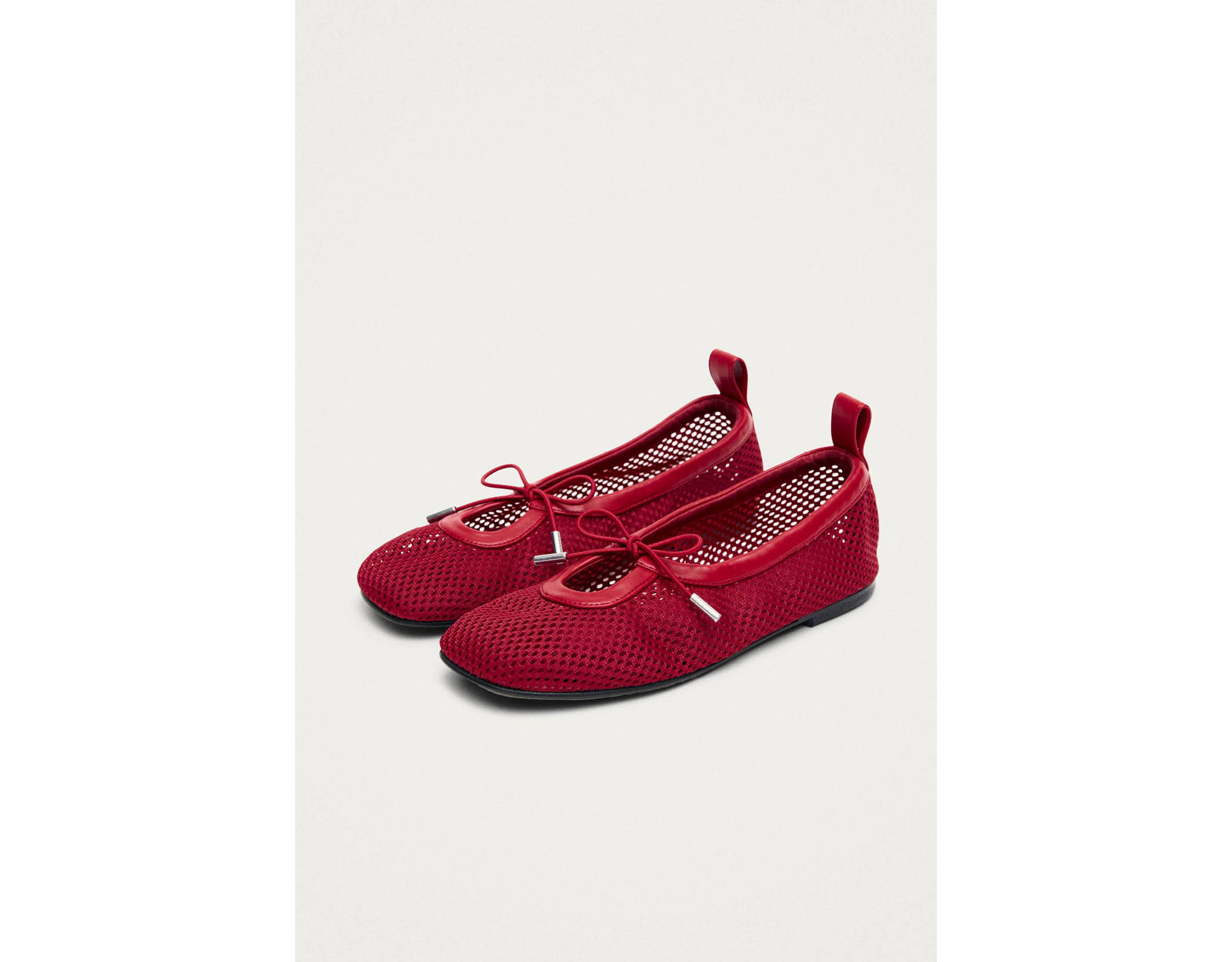 ALOHAS Rosalind Mesh Leather Ballet Flats