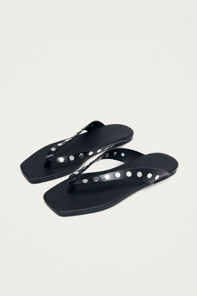 ALOHAS Ola Leather Studded Sandals #1
