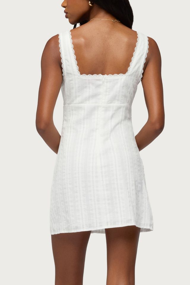 Edikted Citrina Lacey Striped Mini Dress #2
