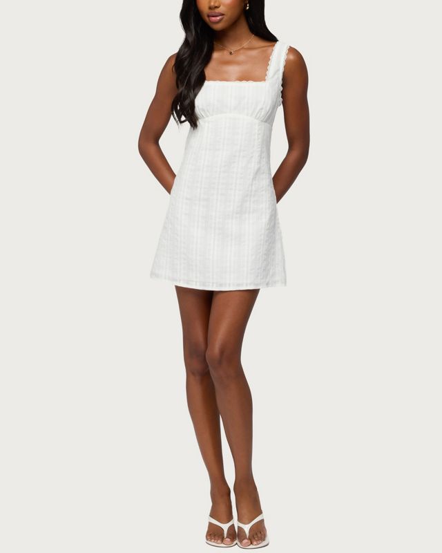 Edikted Citrina Lacey Striped Mini Dress #3