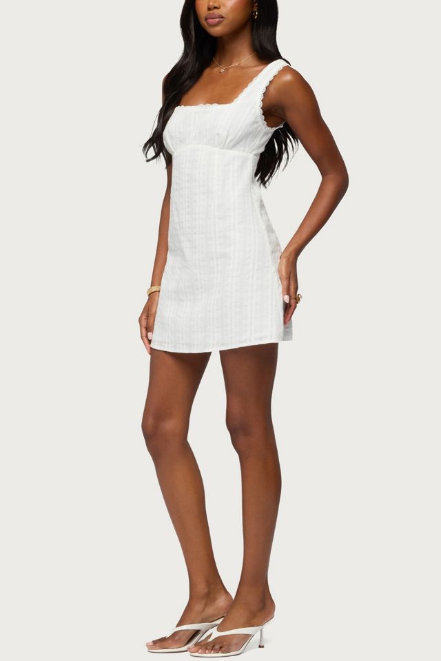 Edikted Citrina Lacey Striped Mini Dress #4