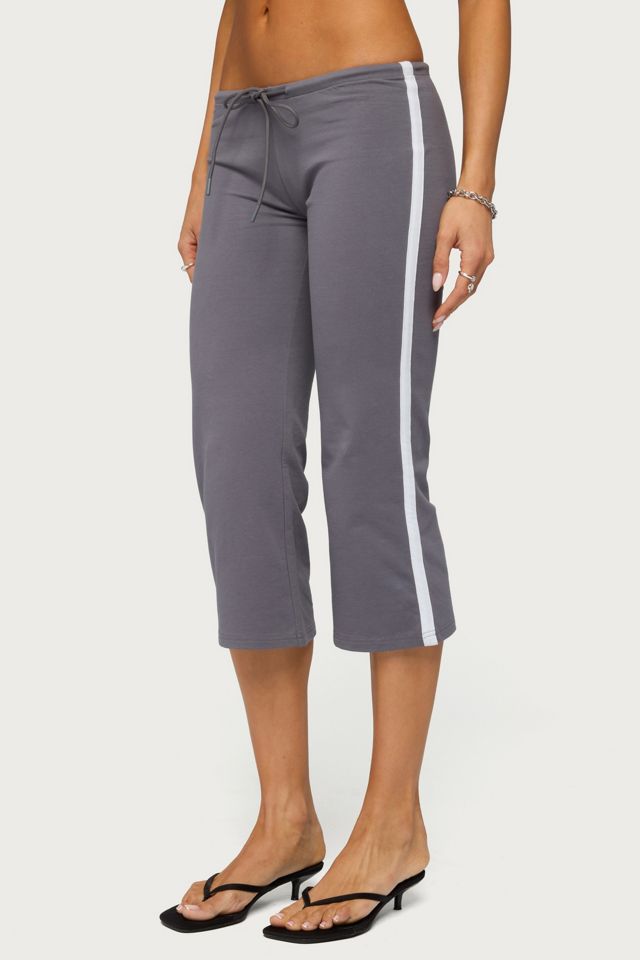 Edikted Milene Contrast Terry Capri Pants #4