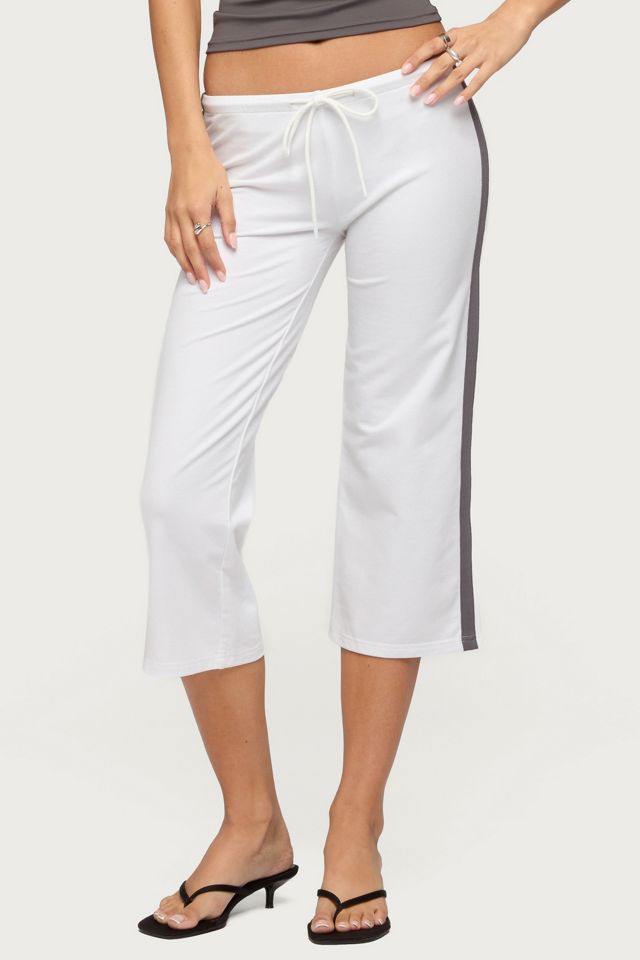 Edikted Milene Contrast Terry Capri Pants #3
