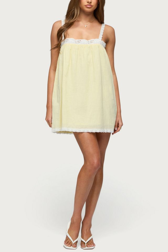 Edikted Hipla Contrast Lacey Cotton Dress #3