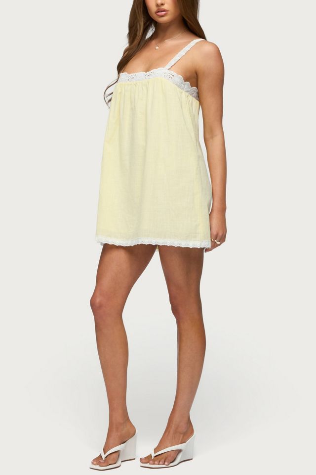 Edikted Hipla Contrast Lacey Cotton Dress #4
