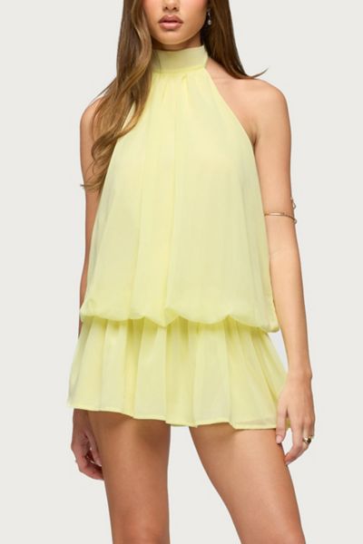 Edikted Scarf Halter Open Back Mini Dress | Urban Outfitters