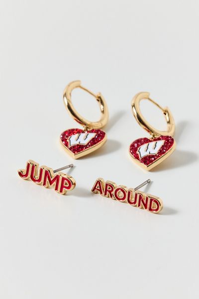 BaubleBar University Of Wisconsin Earrings Set