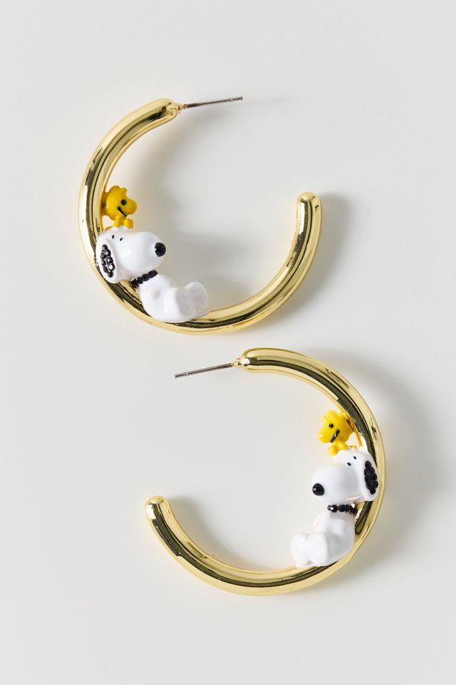 BaubleBar Peanuts Snoopy & Woodstock 3D Hoop Earrings #1