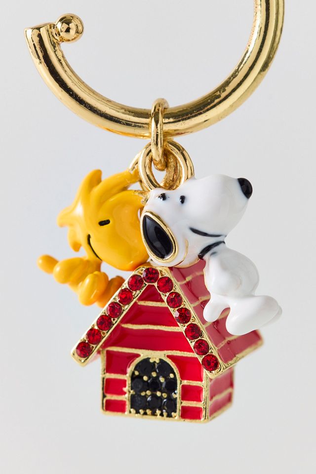 BaubleBar Peanuts Snoopy & Woodstock Charm Hoop Earrings #2