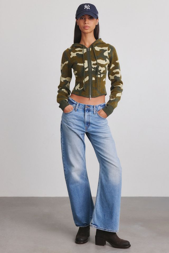 BDG Andrea Corset Cropped Zip-Up Hoodie Sweatshirt #2