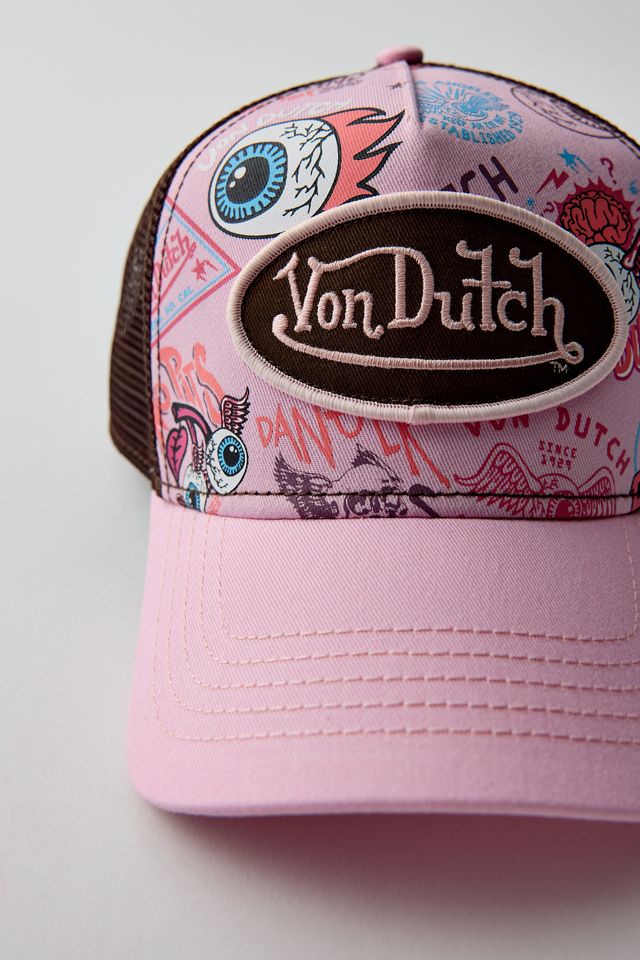 Von Dutch Logo Patch Graphic Trucker Hat #2