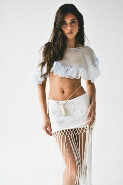 Smucky Whisper Mini Fringe Skirt