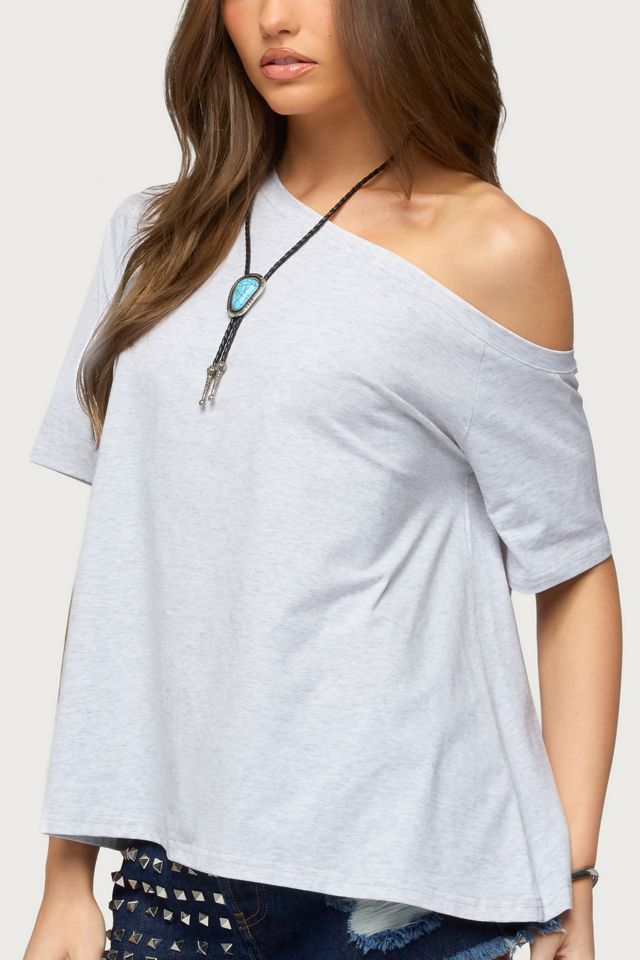Edikted Miah Off Shoulder Shredded Back Top #3