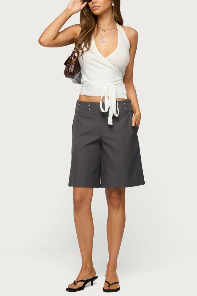 Edikted Renee Knit Wrap Halter Top #1