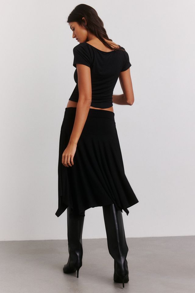 Kimchi Blue Andi Asymmetric Hanky Hem Midi Skirt #3