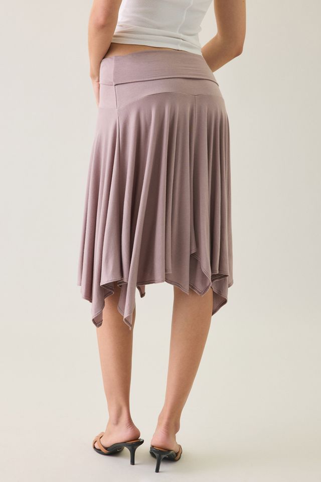 Kimchi Blue Andi Asymmetric Hanky Hem Midi Skirt #1
