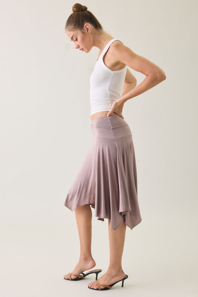 Kimchi Blue Andi Asymmetric Hanky Hem Midi Skirt #2