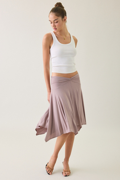 Kimchi Blue Andi Asymmetric Hanky Hem Midi Skirt