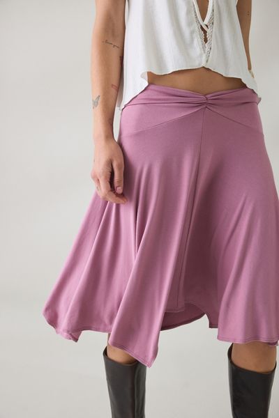 Kimchi Blue Andi Asymmetric Hanky Hem Midi Skirt