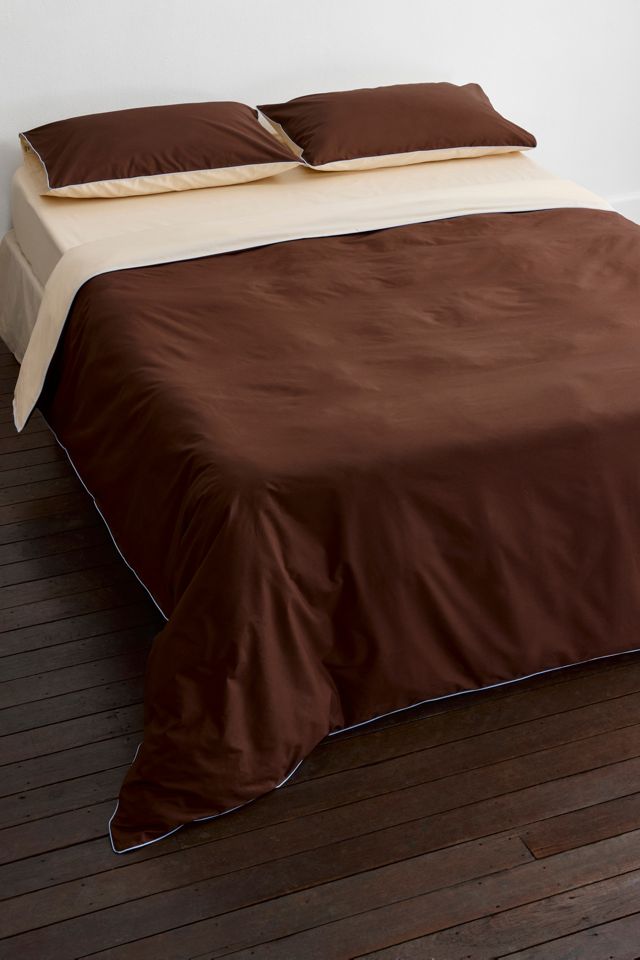 Bed Threads Organic Cotton Percale Piped Duvet Cover #2